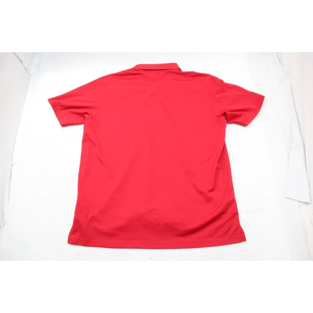 Adidas Golf Polo Red ClimaLite Performance‎ Wicking Short Sleeve Mens 2XL XXL